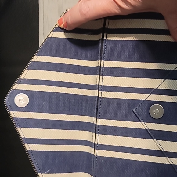 Rebecca Minkoff Denim Striped Clutch - Picture 5 of 7